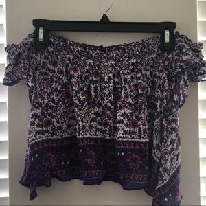 off the shoulder boho crop top💜